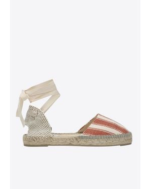 Manebí Low Striped Espadrilles - White