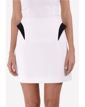 Mugler Cuff Mini Skirt - White