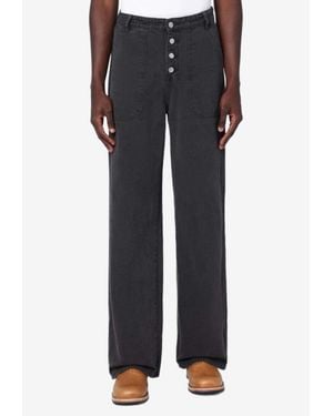 Basketcase Gallery Hench Wide-Leg Vintage Denim Pants - Black