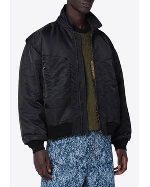 Brain Dead Zip Bomber Jacket - Black