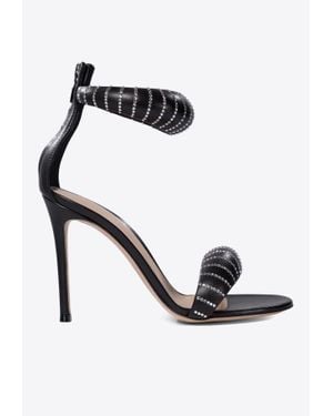 Gianvito Rossi Bijoux 105 Crystal Embellished Sandals - Black