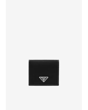 Prada Re-Nylon And Saffiano Leather Wallet - White