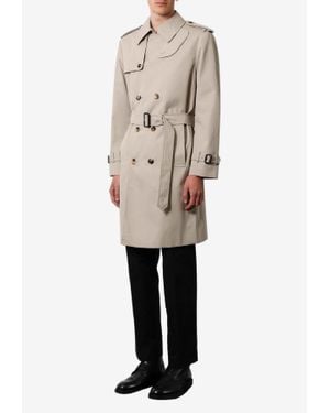 Burberry Double-Breasted Trench Coat - Natural