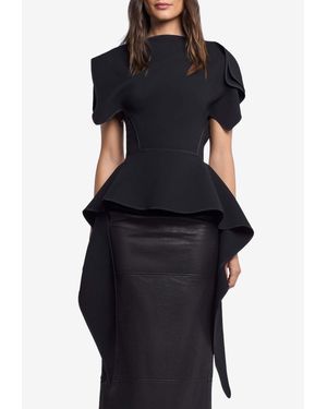 Maticevski Resolute Asymmetric Sculpted Top - Black