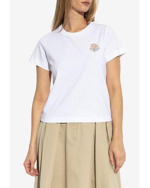 Moncler Logo-Printed Crewneck T-Shirt - White