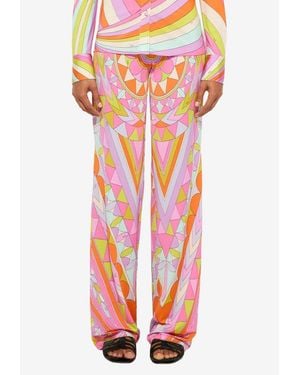 PUCCI Manuba Print Pants - Orange