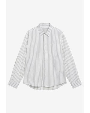 Ami Paris Striped Ami De Coeur Shirt - White