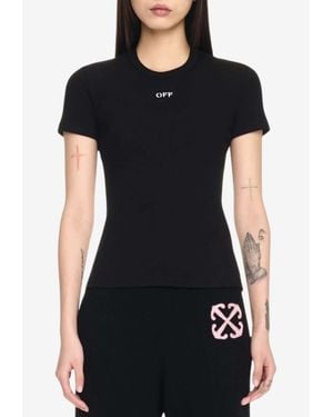 Off-White c/o Virgil Abloh Off Stamped T-Shirt - Black