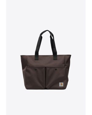 Carhartt Jake Logo Patch Nylon Tote Bag - Brown