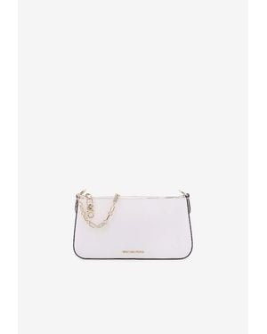 Michael Kors Empire Leather Shoulder Bag - White