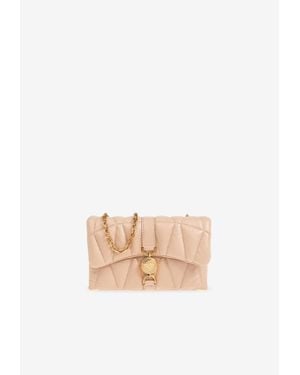 Versace Mini Kleio Quilted Crossbody Bag - White
