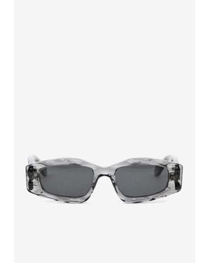 Alaïa Oval Acetate Sunglasses - Grey