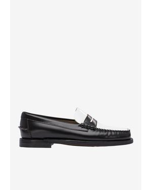 Sebago Classic Dan Grained Leather Loafers - White