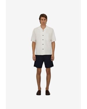 Herno Cotton Piquet Bowling-Collar Polo Shirt - White