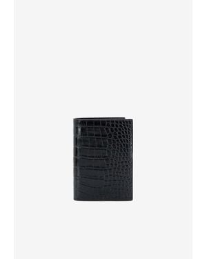 Tom Ford Croc-Embossed Leather Wallet - Black