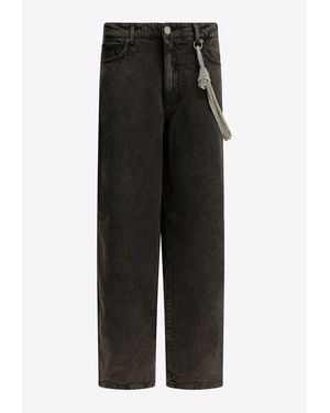 Pinko Knot Embellished Jeans - Black