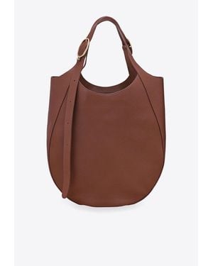 Longchamp Xl Le Foulonné Leather Tote Bag - Brown