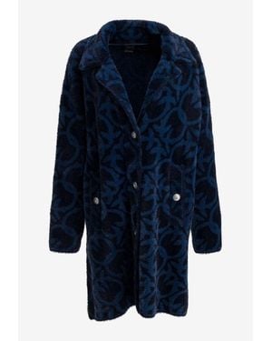 Pinko Monogram Jacquard Coat - Blue