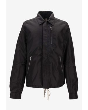 Rick Owens Concealed Zip-Up Jacket - Black