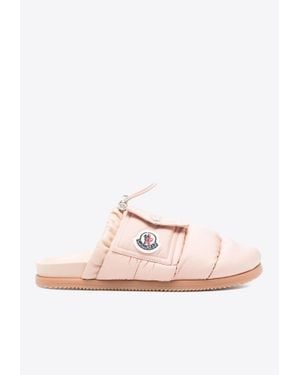 Moncler Mon Pocket Padded Slippers - Pink