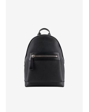Tom Ford Grained Leather Backpack - Black