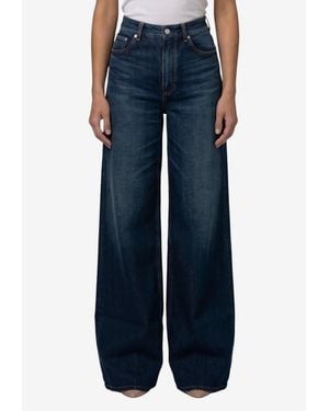 Alaïa Palazzo Washed Jeans - Blue