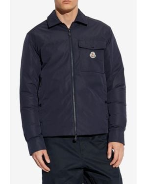 Moncler Vigeon Padded Shirt Jacket - Blue