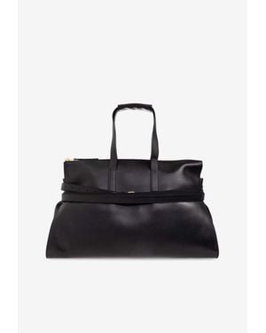 Moschino Tie Me Leather Tote Bag - Black