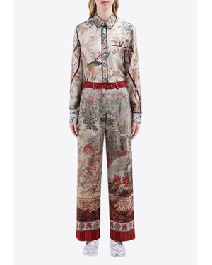 Pierre Louis Mascia Diomede Straight-Leg Pants - Multicolour