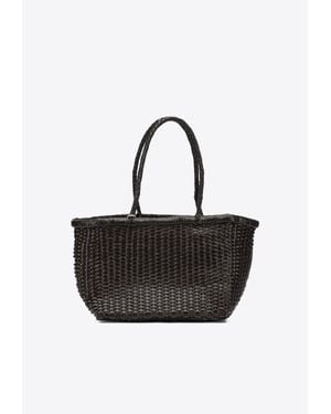 Dragon Diffusion Leather Top Handle Bag - Black