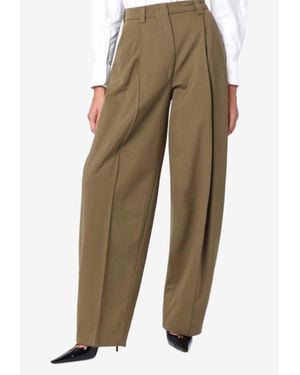 Thelatest Wide-Leg Tailored Pants - Brown