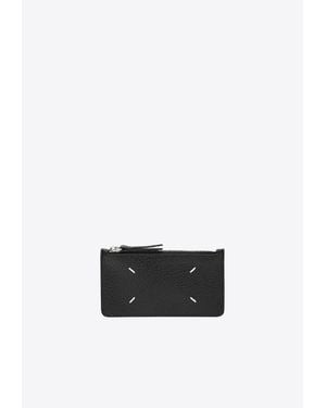 Maison Margiela Four Stitches Zip Cardholder - White