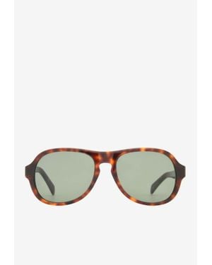 Celine 3 Dots Aviator Sunglasses - Green