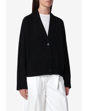 Loulou de Saison V-Neck Cashmere Cardigan - Black