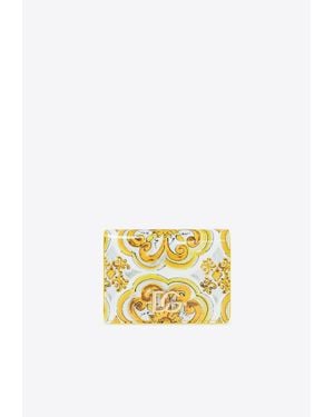 Dolce & Gabbana Majolica Print Leather Continental Wallet - Metallic