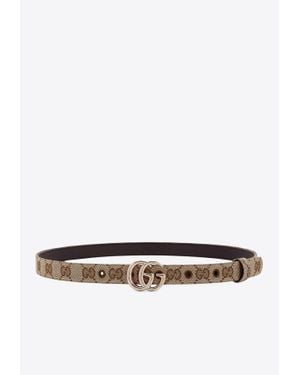 Gucci Double G Marmont Thin Belt - White