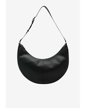 Fendi Large Melon Grained Leather Shoulder Bag - Black