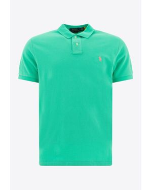 Polo Ralph Lauren Logo Pique Polo T-Shirt - Green