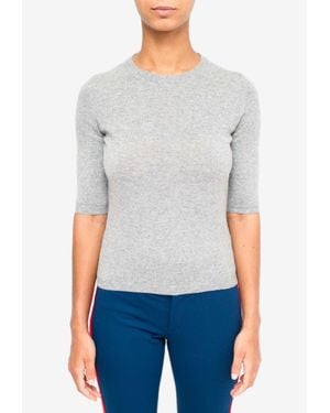 LA ROSE Cashmere Knit Top - Grey
