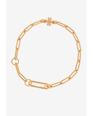Tory Burch Double T Icon Chain Bracelet - White