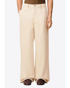 Ami Paris Essential Wide-Leg Jeans - Natural