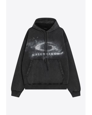 Balenciaga Faded Icon Loop Hoodie - Black