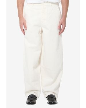 Ami Paris Logo Patch Balloon Jeans - White