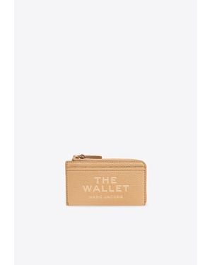 Marc Jacobs The Grained Leather Top Zip Wallet - White