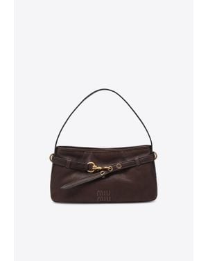トートバッグ MIU MIU Black Nappa Leather Avenue Shoulder Bag Miu Miu Nappa Leather Avenue Shoulder Bag in Black | Lyst