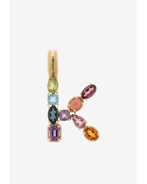 Dolce & Gabbana Alphabet K Charm Pendant - White