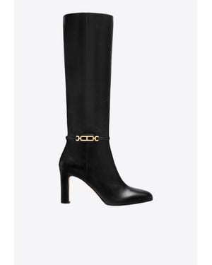 Tom Ford Whitney 90 Knee-High Leather Boots - Black