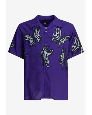 Needles One-Up Buttoned Shirt - Blue