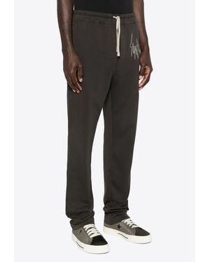Moncler Geometric Stitch Track Pants - Black