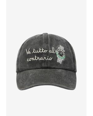MC2 Saint Barth Davis Faded Denim Cap - Gray